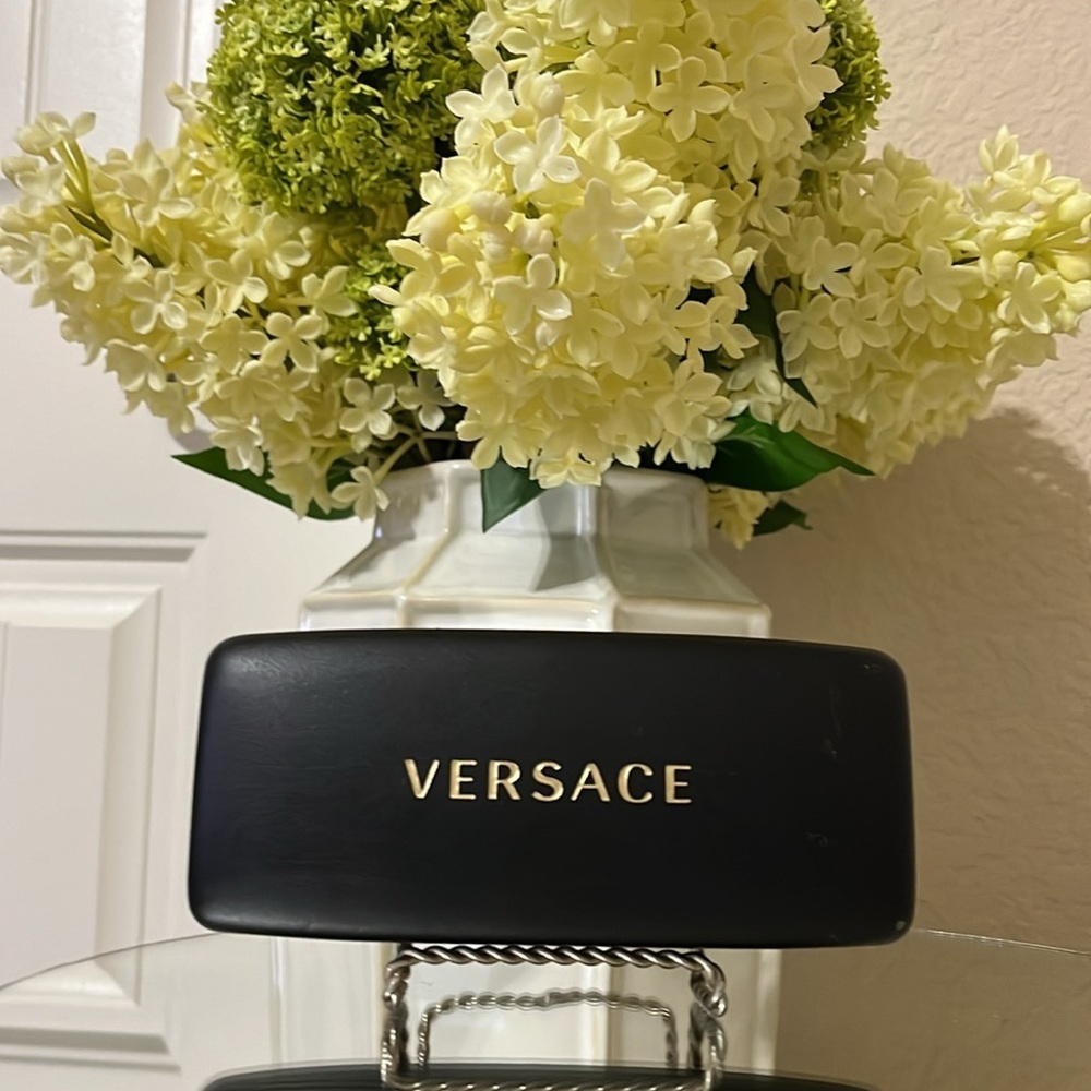 Versace Women’s Black Sunglasses Case, Black Velvet Interior